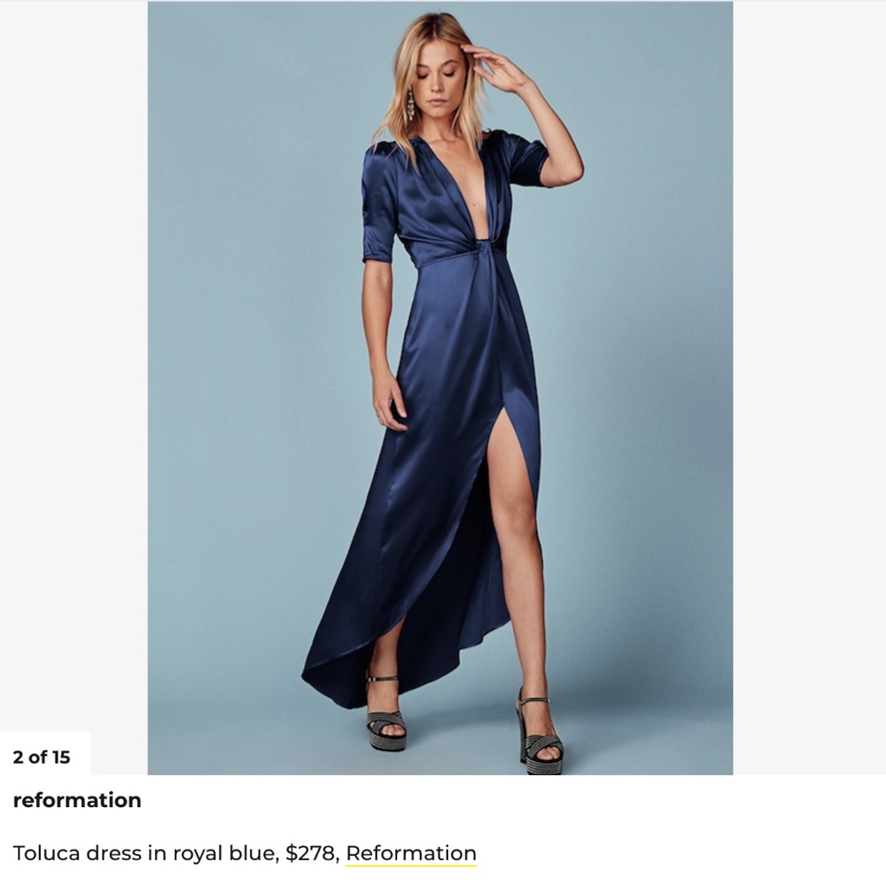 Archival Reformation x Haim Toluca Dress - Tags, Never Worn! Size 10, Blue - Picture 1 of 7